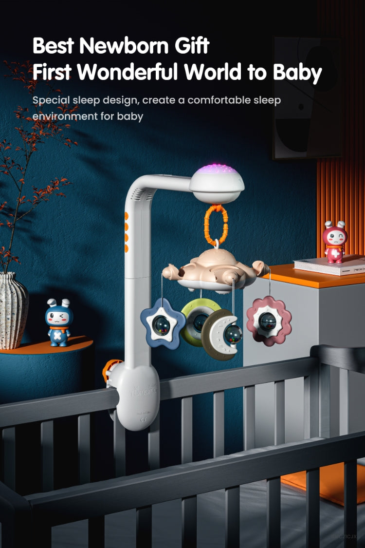 Pojection Musical Bed Crib Mobile w Bluetooth cloud (rattles)