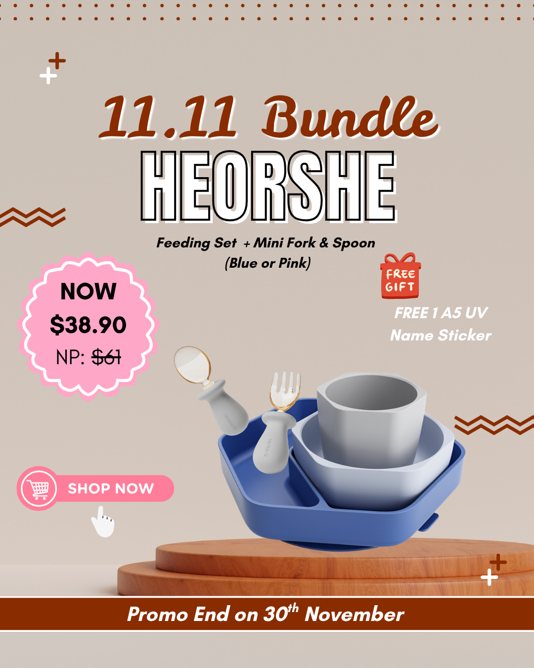 11.11 Bundle: Feeding Set + Tiny Fork & Spoon Set