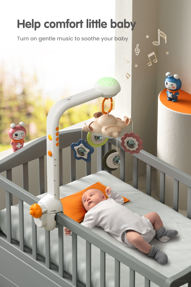 Pojection Musical Bed Crib Mobile w Bluetooth cloud (rattles)