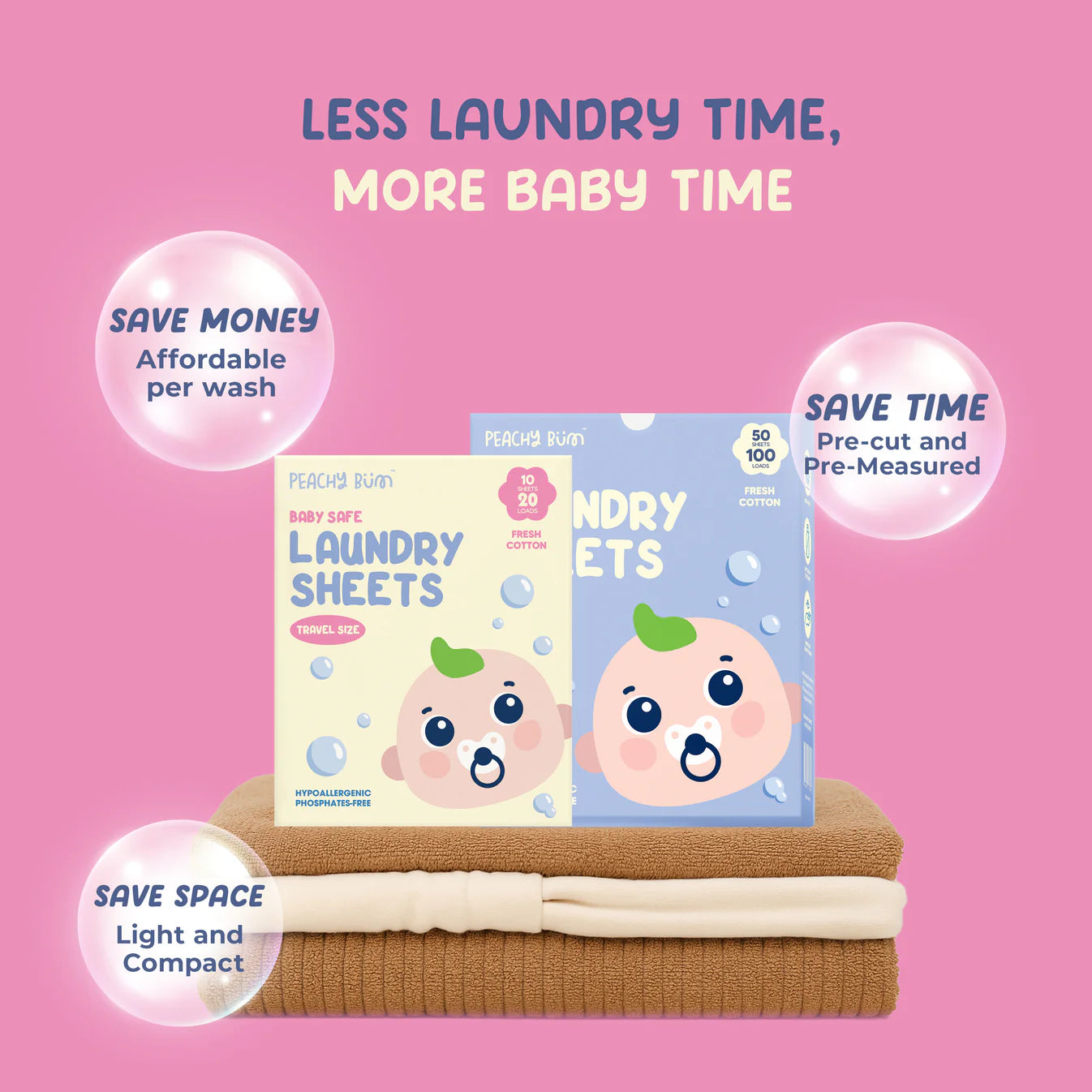 Baby Safe Laundry Sheets - Travel Size