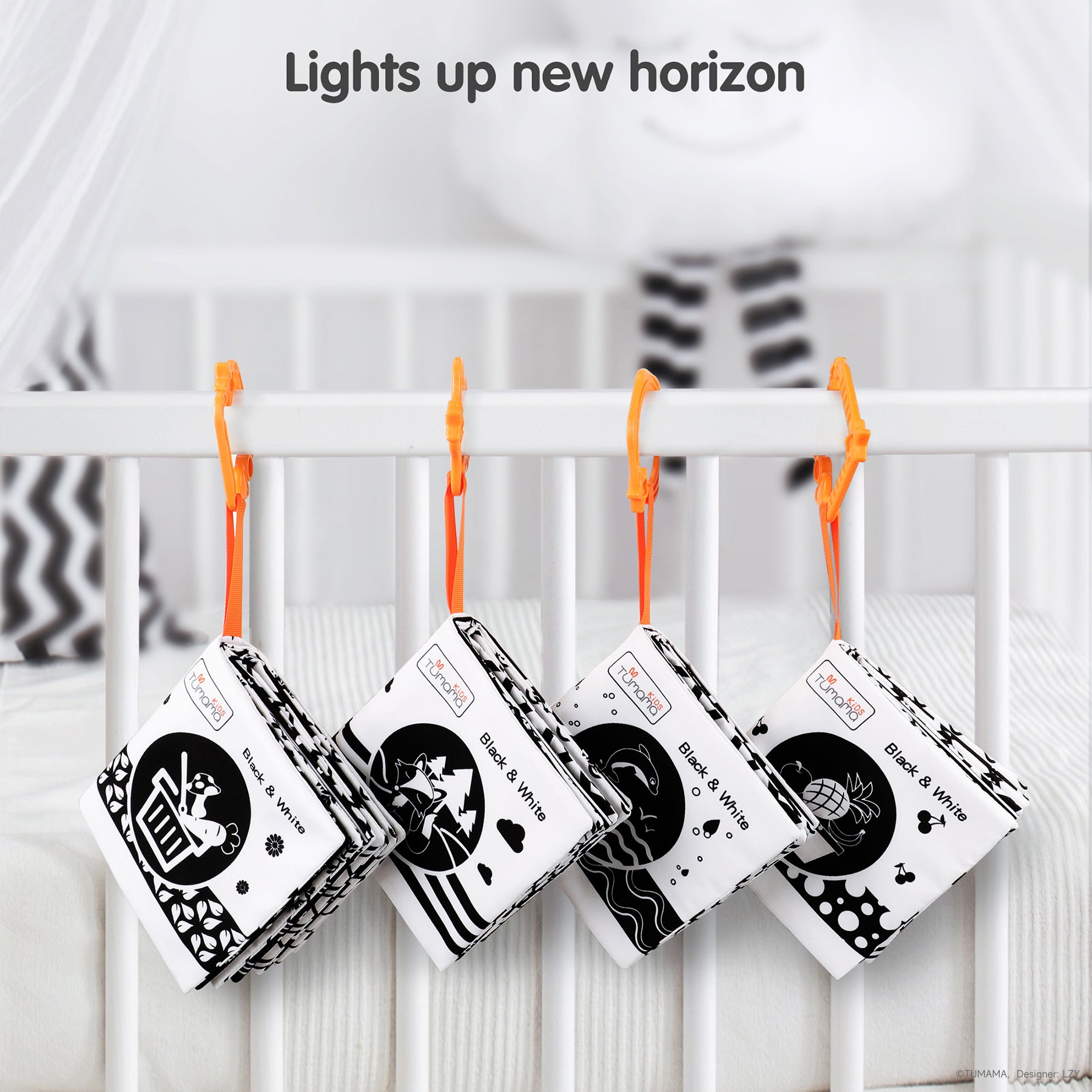 Cloth Book - Black & White (4 a set)