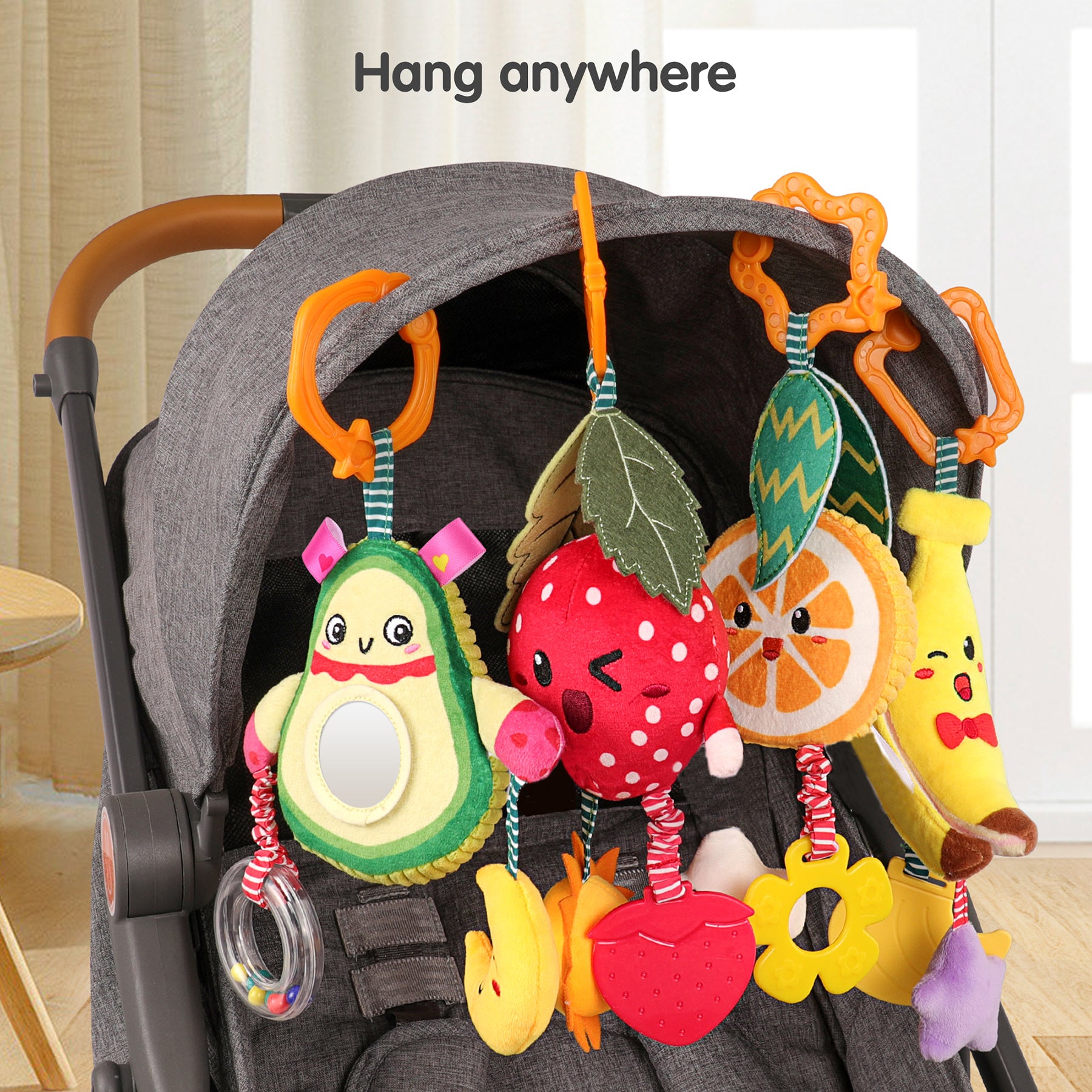 Fruits Hanging Rattles Set