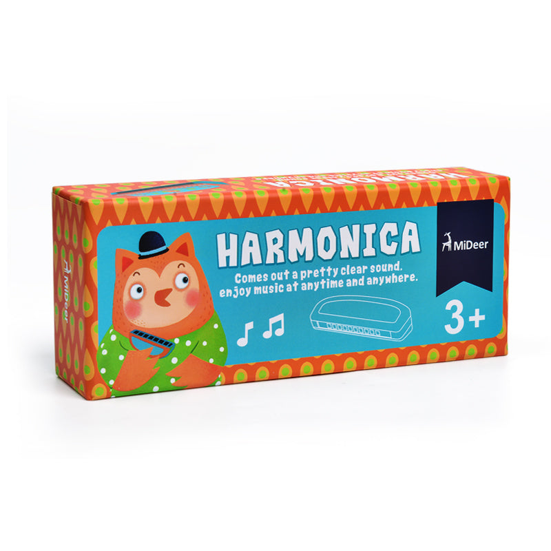 Colourful Cartoon Kids  Wooden Harmonica