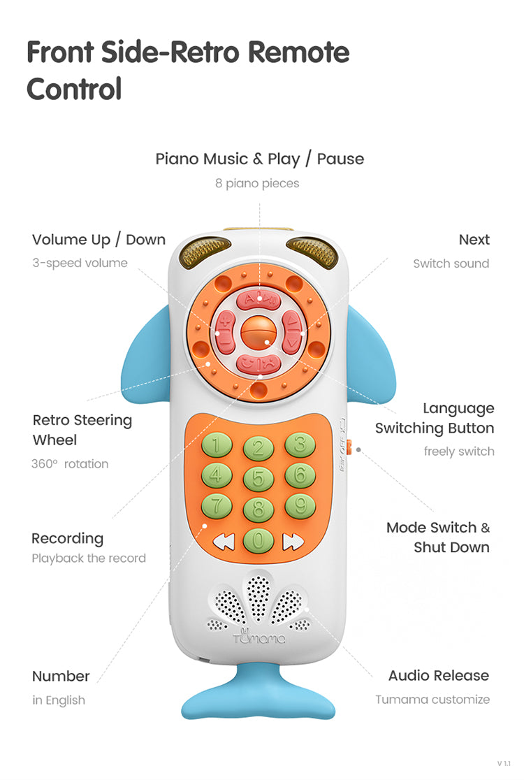 Whale Mobile Phone Remote Control PRO (WHITE + BLUE)