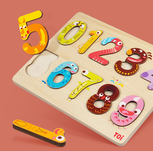 Monster Numbers Wooden Board