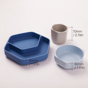 BLUE Feeding Set & Dental Sippy Cup Set [SET A]